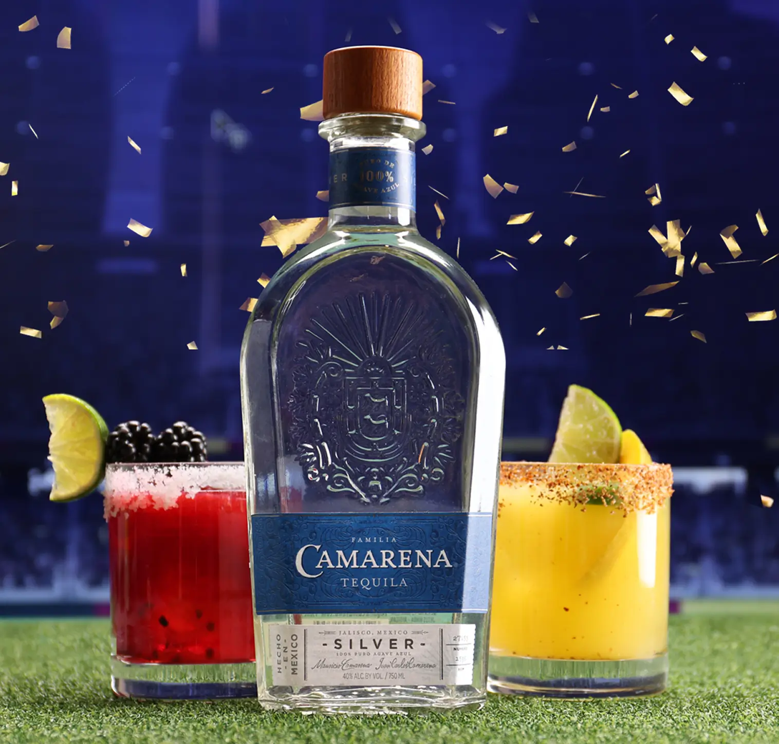 Camarena Bottle and Cocktails at a celebration
