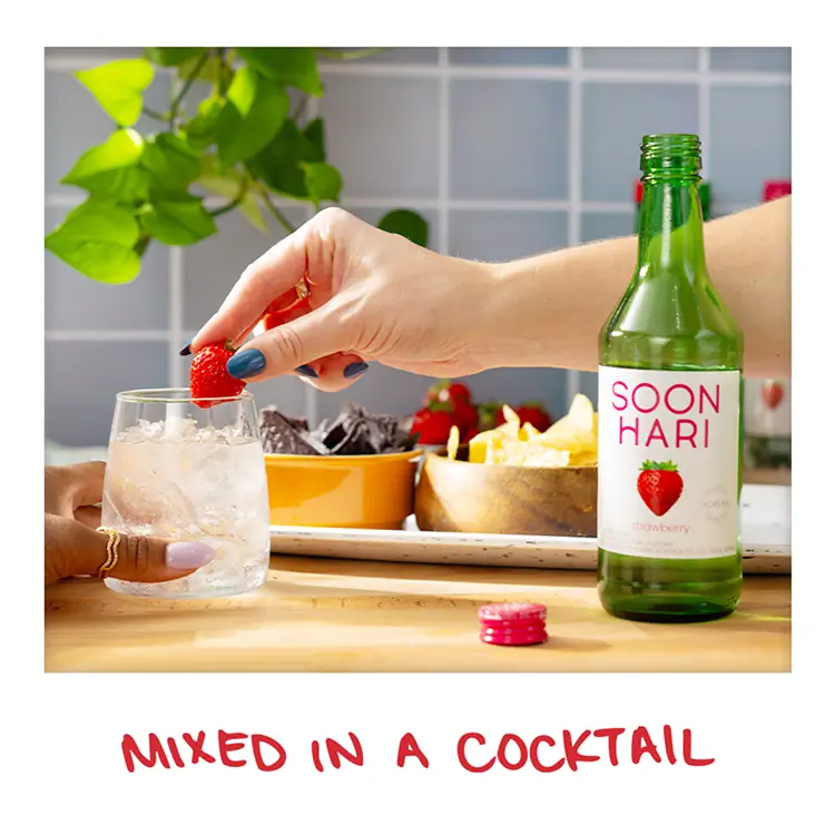 Mixed in a cocktail